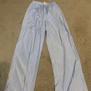 Women’s SHEIN Light Blue and White Striped Pants